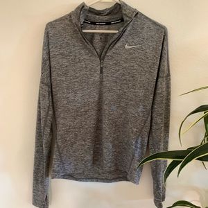 heathered gray nike quarter zip
